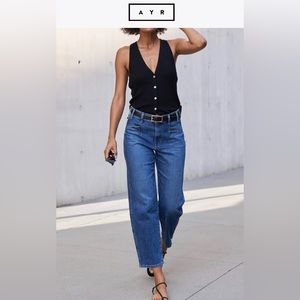 Ayr “The Beat” Barrel Leg Jean in Rock Steady